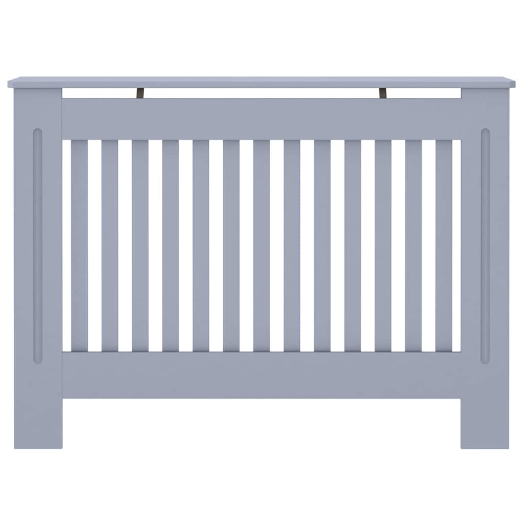 vidaXL Heizkörperabdeckung 2 pcs Grau 112 x 19 x 81,5 cm Holzwerkstoff