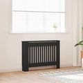 vidaXL Heizkörperabdeckung 2 pcs Schwarz 112 x 19 x 81,5 cm