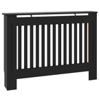 vidaXL Heizkörperabdeckung 2 pcs Schwarz 112 x 19 x 81,5 cm