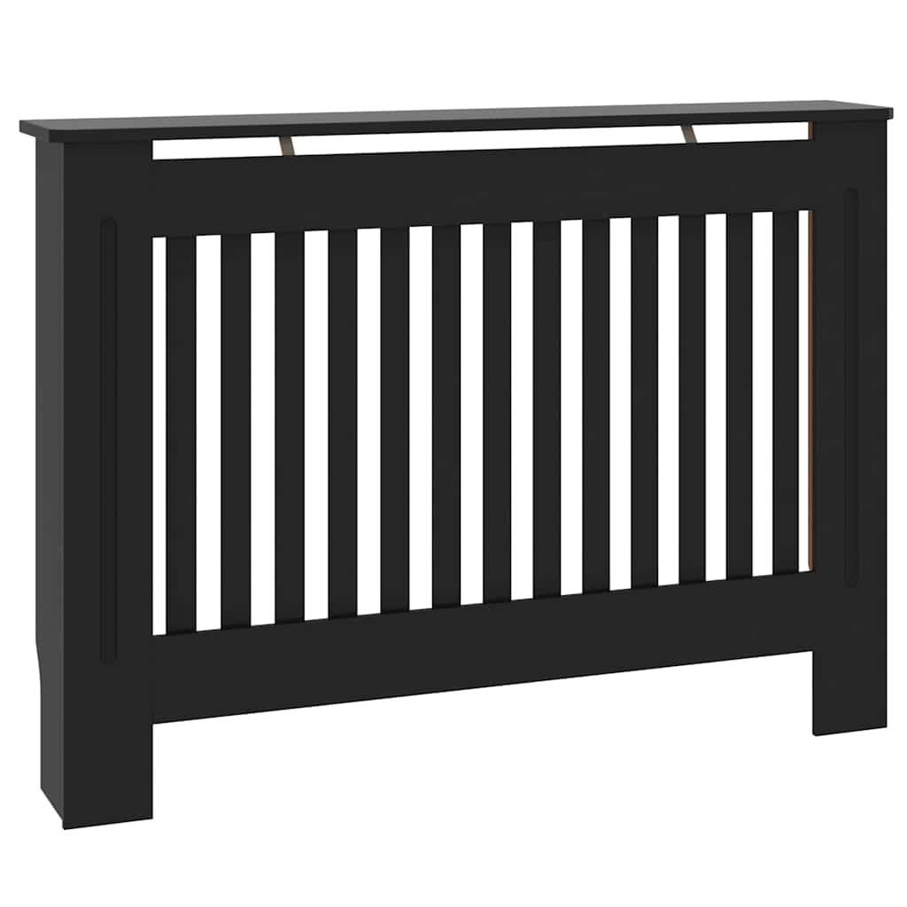 vidaXL Heizkörperabdeckung 2 pcs Schwarz 112 x 19 x 81,5 cm
