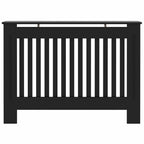 vidaXL Heizkörperabdeckung 2 pcs Schwarz 112 x 19 x 81,5 cm