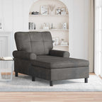 vidaXL Lounge-Liege mit Kissen Schwarz 91 x 157 x 91 cm Kunstleder
