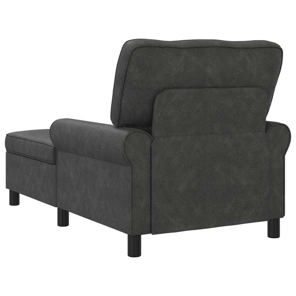 vidaXL Lounge-Liege mit Kissen Schwarz 91 x 157 x 91 cm Kunstleder