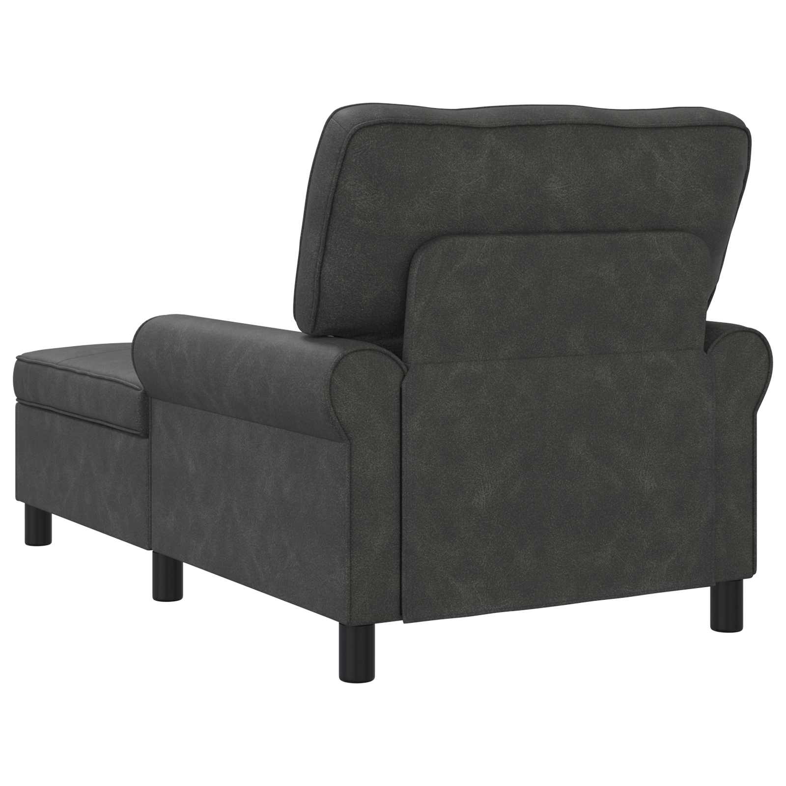 vidaXL Lounge-Liege mit Kissen Schwarz 91 x 157 x 91 cm Kunstleder