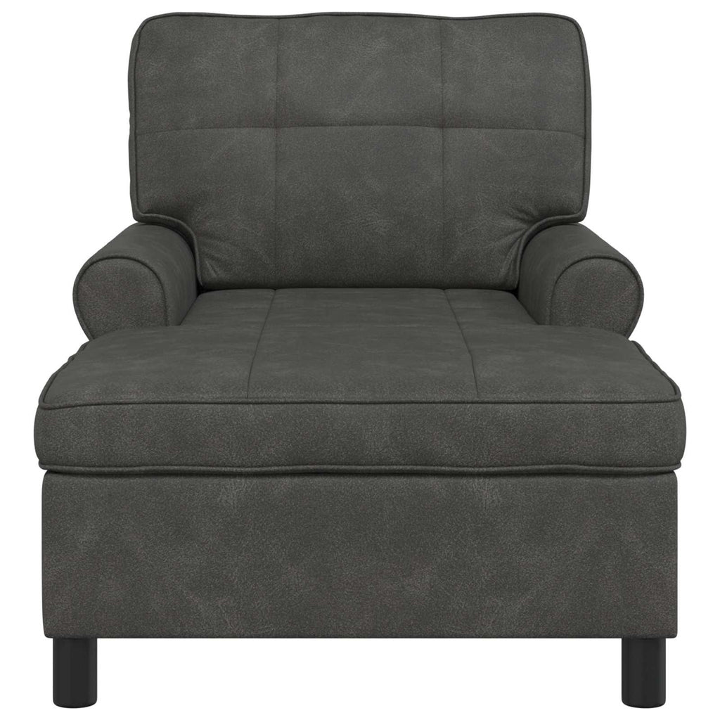 vidaXL Lounge-Liege mit Kissen Schwarz 91 x 157 x 91 cm Kunstleder