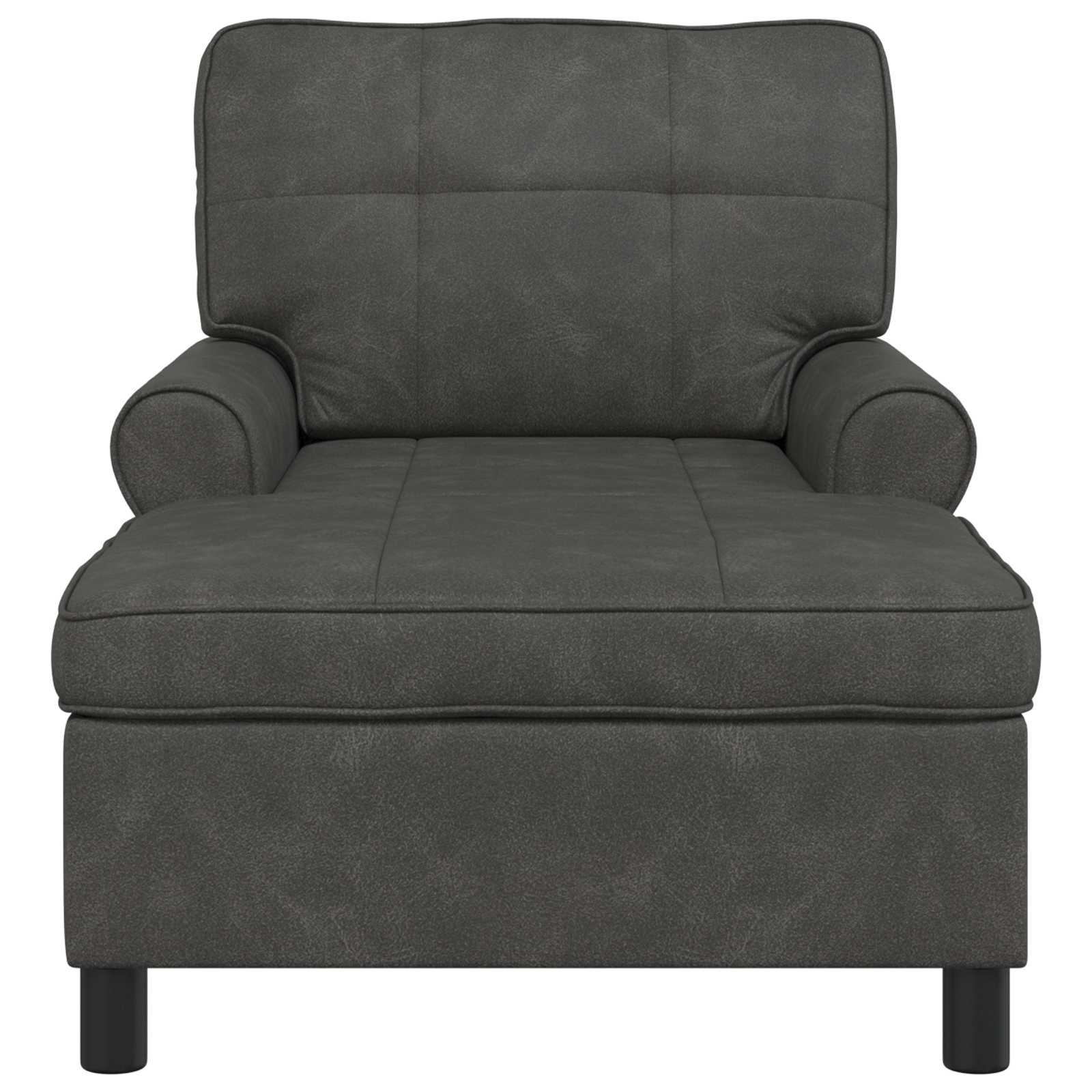 vidaXL Lounge-Liege mit Kissen Schwarz 91 x 157 x 91 cm Kunstleder
