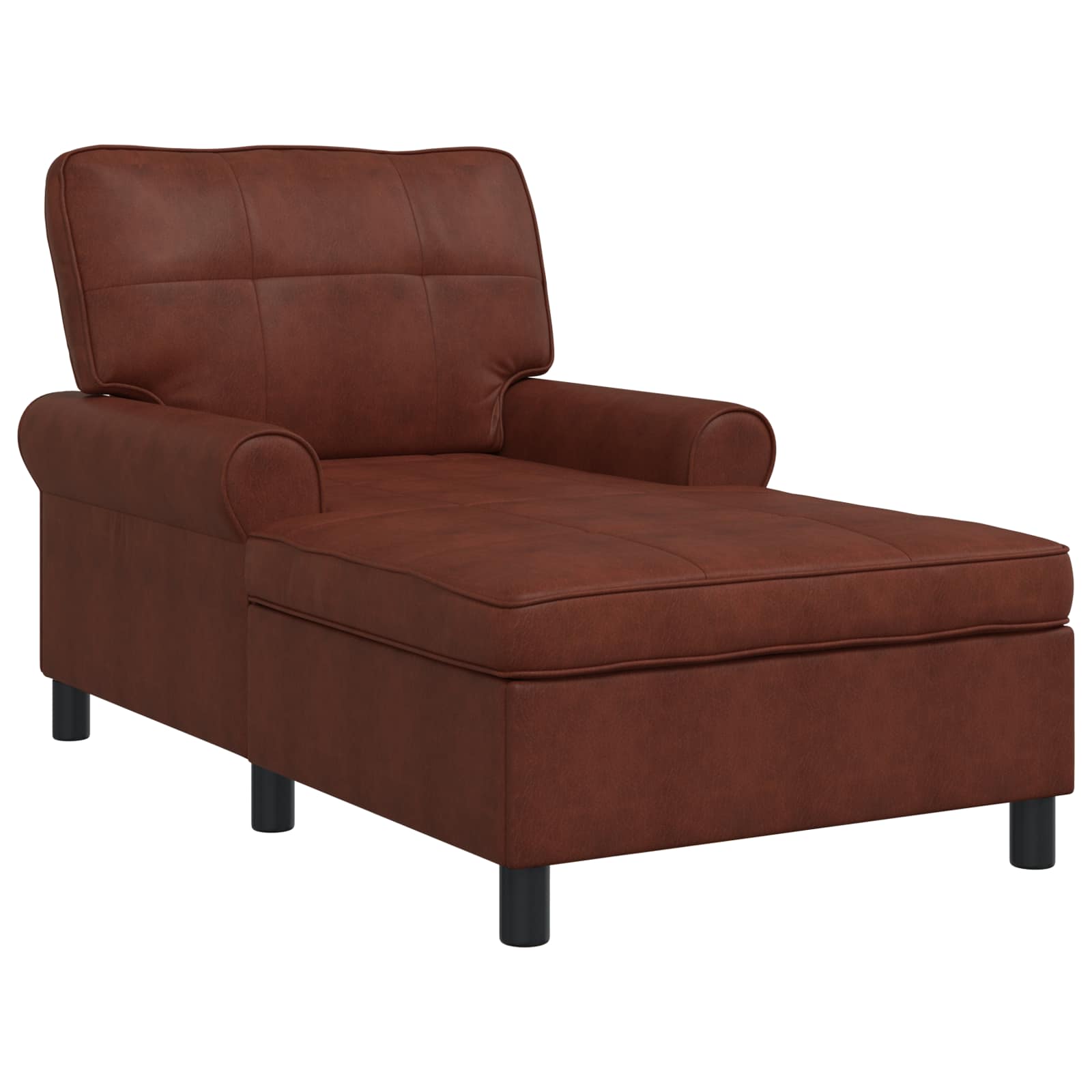vidaXL Lounge-Liege Glänzendes Braun 91 x 157 x 91 cm Kunstleder