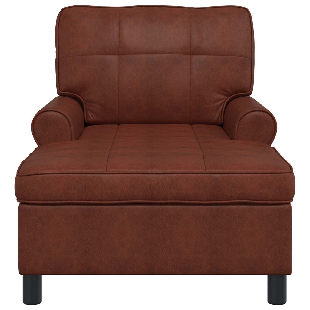 vidaXL Lounge-Liege Glänzendes Braun 91 x 157 x 91 cm Kunstleder