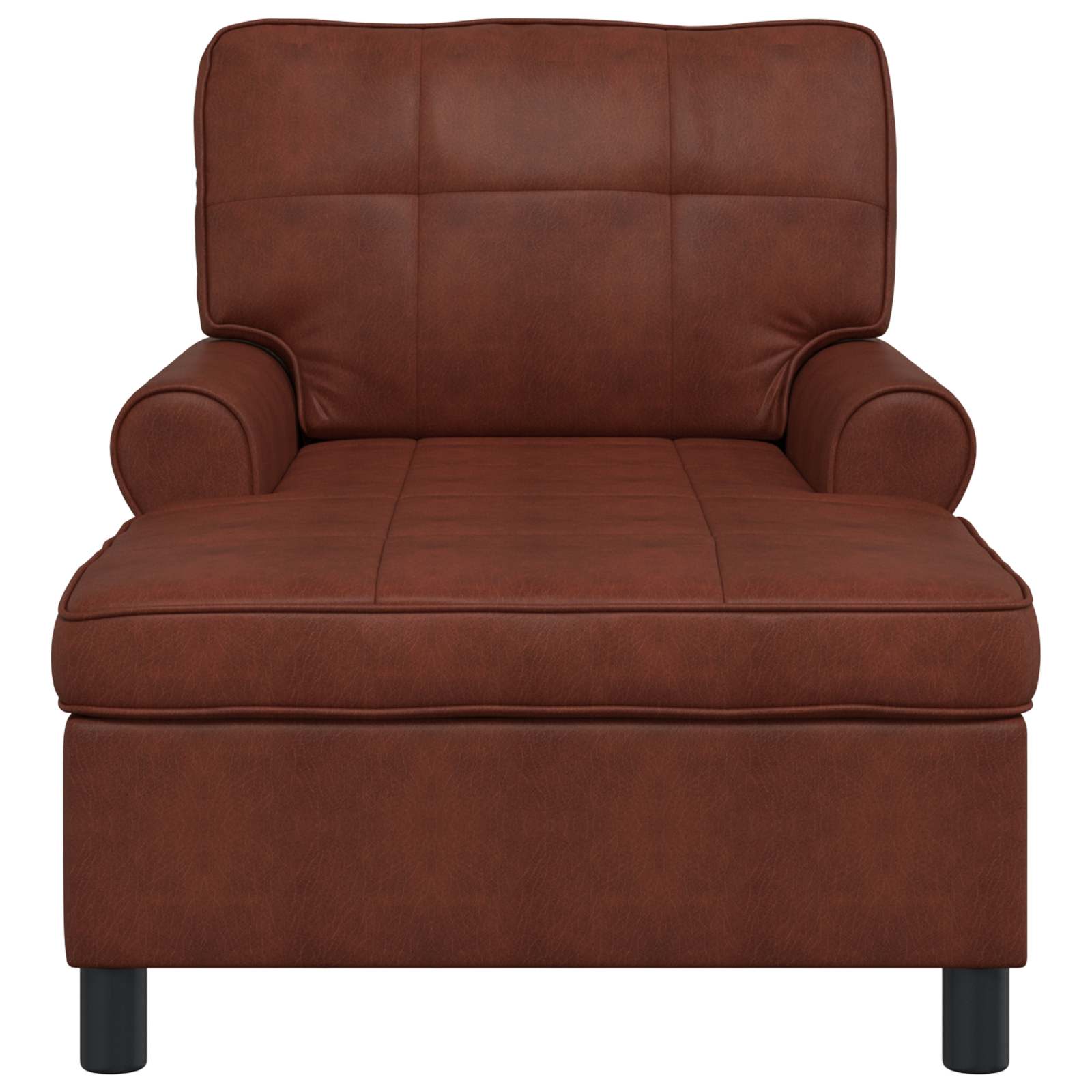 vidaXL Lounge-Liege Glänzendes Braun 91 x 157 x 91 cm Kunstleder