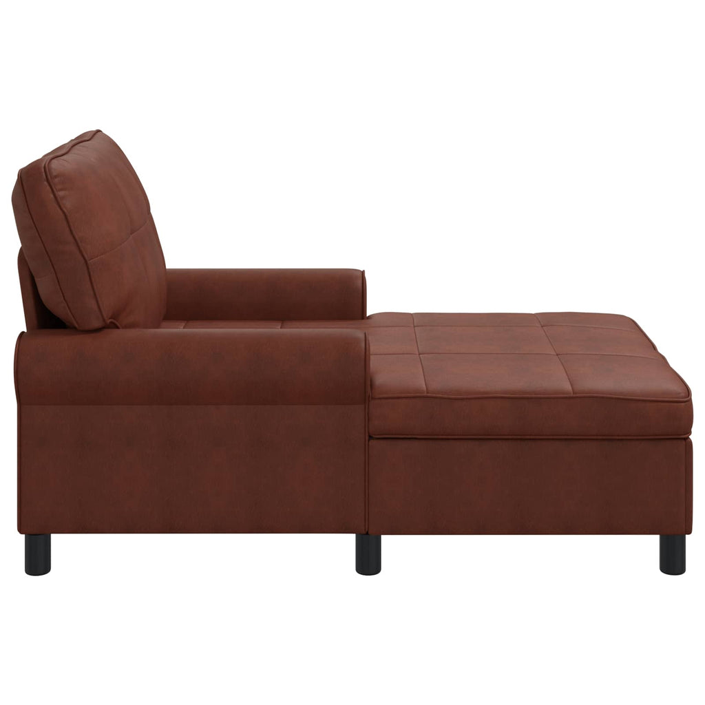 vidaXL Lounge-Liege Glänzendes Braun 91 x 157 x 91 cm Kunstleder