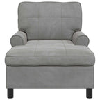 vidaXL Lounge-Liege mit Kissen Hellgrau 91 x 157 x 91 cm Samt