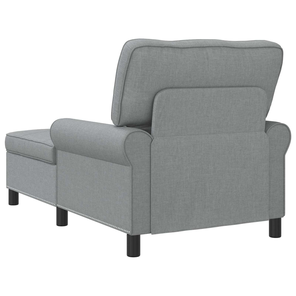 vidaXL Lounge-Liege mit Kissen Hellgrau 91 x 157 x 91 cm Stoff