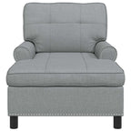 vidaXL Lounge-Liege mit Kissen Hellgrau 91 x 157 x 91 cm Stoff