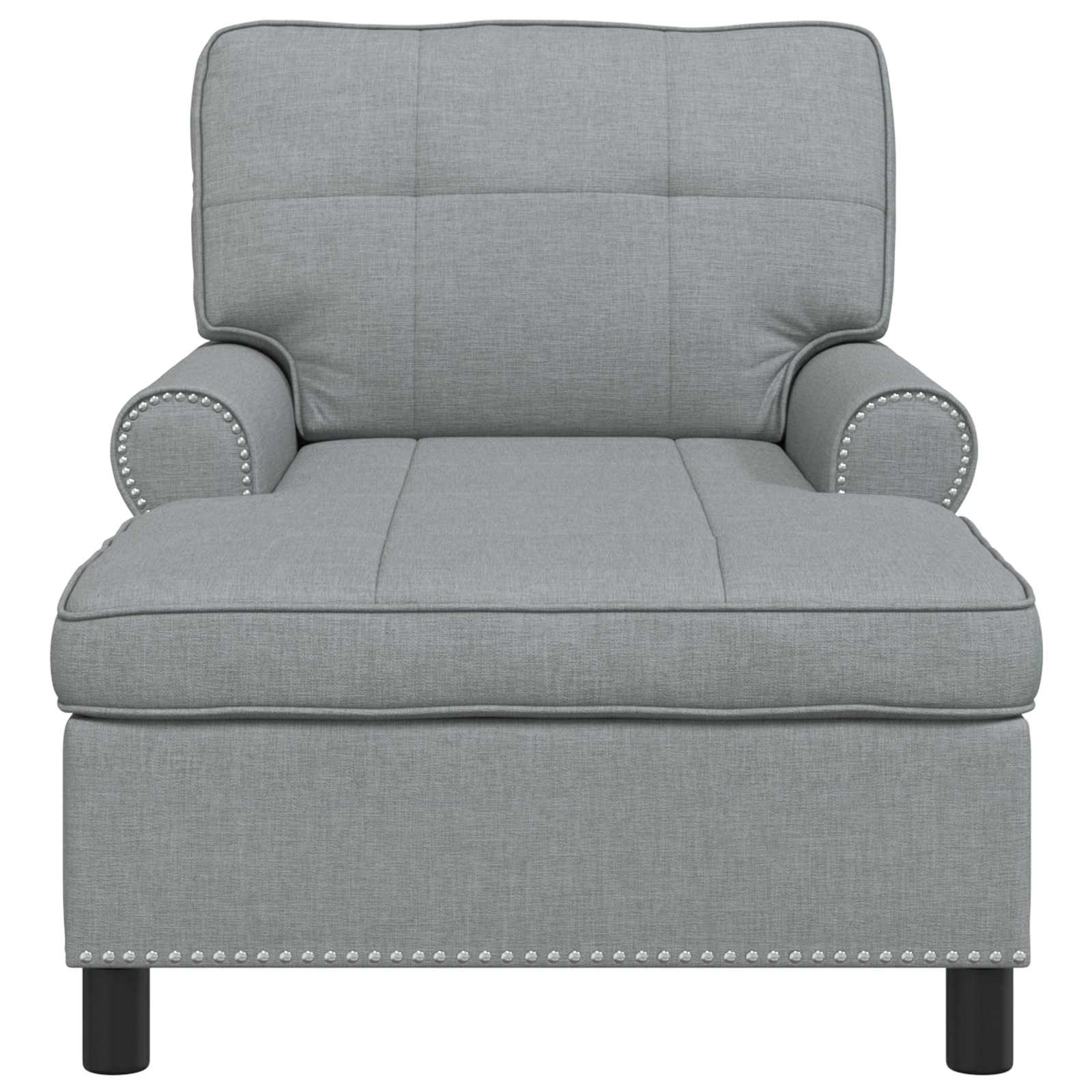 vidaXL Lounge-Liege mit Kissen Hellgrau 91 x 157 x 91 cm Stoff