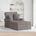 vidaXL Chaise Lounge mit Rock mit Kissen mit Kissen 3 pcs Taupe Stoff