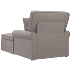 vidaXL Chaise Lounge mit Rock mit Kissen mit Kissen 3 pcs Taupe Stoff