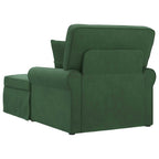 vidaXL Chaise Lounge mit Rock mit Kissen 3 pcs Dschungelgrün Cordstoff