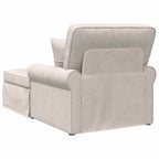 vidaXL Chaise Lounge mit Rock mit Kissen Creme 157 x 91 x 91 cm ARES