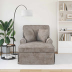 vidaXL Chaise Lounge mit Rock mit Kissen Sand 157 x 91 x 91 cm ARES