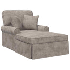 vidaXL Chaise Lounge mit Rock mit Kissen Sand 157 x 91 x 91 cm ARES