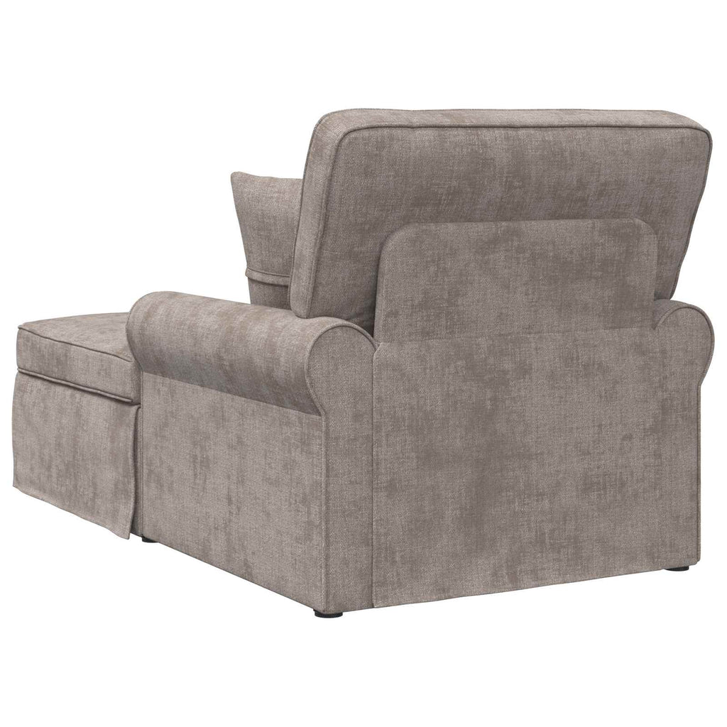 vidaXL Chaise Lounge mit Rock mit Kissen Sand 157 x 91 x 91 cm ARES