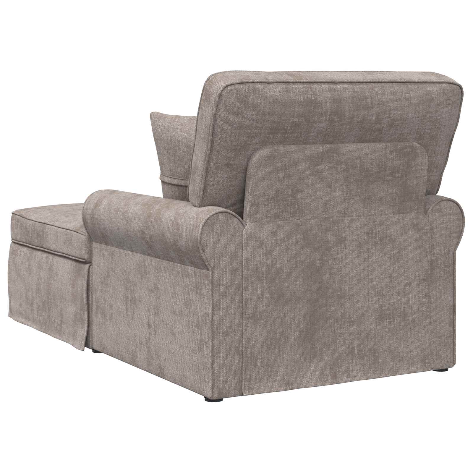 vidaXL Chaise Lounge mit Rock mit Kissen Sand 157 x 91 x 91 cm ARES