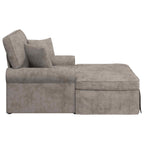 vidaXL Chaise Lounge mit Rock mit Kissen Sand 157 x 91 x 91 cm ARES