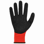 vidaXL Arbeitshandschuhe 12 pcs Rot und Schwarz 8 / m Latexbeschichtung