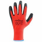 vidaXL Arbeitshandschuhe 24 pcs Rot und Schwarz 9 / l Latexbeschichtung