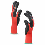vidaXL Arbeitshandschuhe 12 pcs Rot und Schwarz 11 / XXL