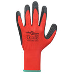 vidaXL Arbeitshandschuhe 24 pcs Rot und Schwarz 11 / XXL