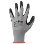 vidaXL Arbeitshandschuhe 24 pcs Grau und Schwarz 7 / S Polyester