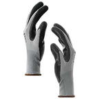 vidaXL Arbeitshandschuhe 12 pcs Grau und Schwarz 8 / m Polyester