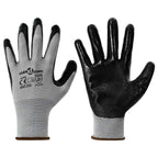 vidaXL Arbeitshandschuhe 24 pcs Grau und Schwarz 8 / m Polyester