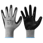 vidaXL Arbeitshandschuhe 24 pcs Grau und Schwarz 9 / l Polyester