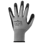 vidaXL Arbeitshandschuhe 12 pcs Grau und Schwarz 10 / XL Polyester