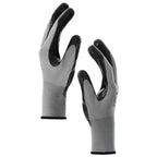 vidaXL Arbeitshandschuhe 12 pcs Grau und Schwarz 10 / XL Polyester