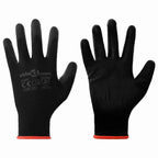 vidaXL Arbeitshandschuhe 24 pcs Schwarz 7 / S Polyester