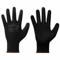 vidaXL Arbeitshandschuhe 12 pcs Schwarz 8 / m Polyester