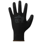 vidaXL Arbeitshandschuhe 12 pcs Schwarz 8 / m Polyester
