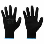 vidaXL Arbeitshandschuhe 12 pcs Schwarz 9 / l Polyester