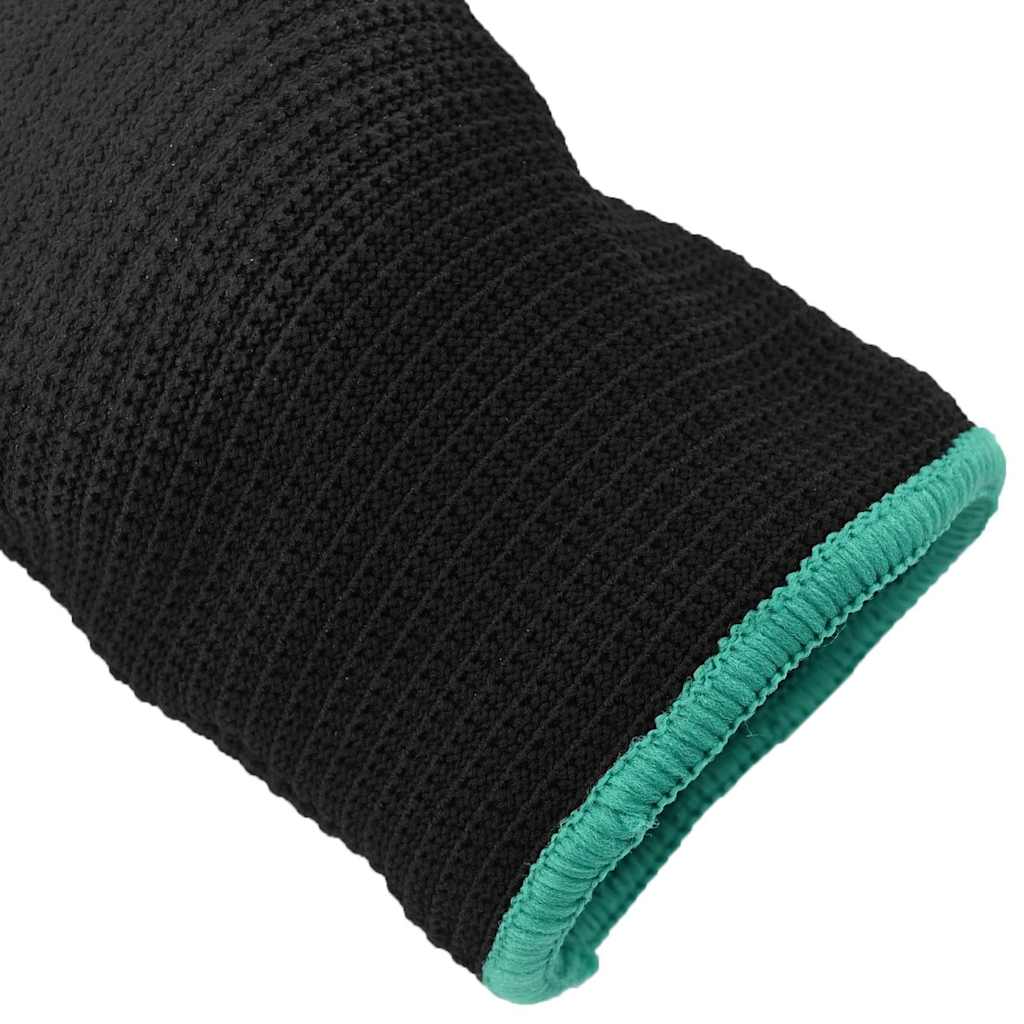 vidaXL Arbeitshandschuhe 12 pcs Schwarz 11 / XXL Polyester
