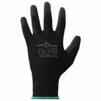 vidaXL Arbeitshandschuhe 12 pcs Schwarz 11 / XXL Polyester