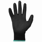 vidaXL Arbeitshandschuhe 12 pcs Schwarz 11 / XXL Polyester