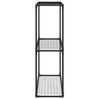 vidaXL 3-stöckiger Pflanzenständer Schwarz 100 x 32 x 102 cm Stahl