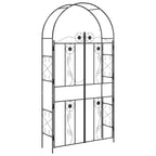 vidaXL Gartenbogen Uni Schwarz 115 x 37 x 226 cm