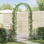 vidaXL Gartenbogen Floral Schwarz 115 x 37 x 231 cm