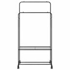 vidaXL Kleiderständer mit Regal Mit Rad Schwarz 80 x 53 x 156 cm