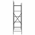 vidaXL Offener Kleiderschrank Schwarz 104,5 x 45 x 172 cm Stahl