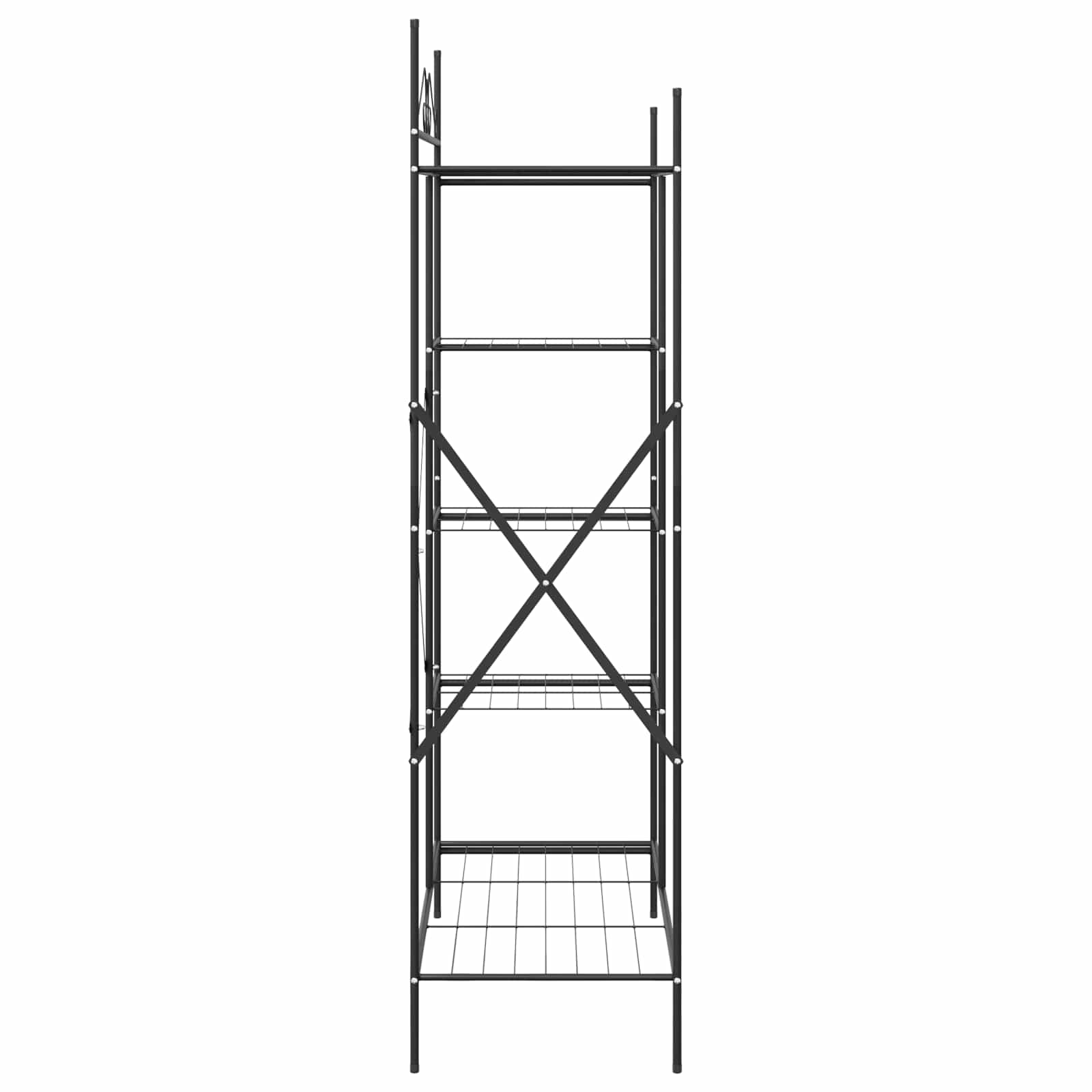 vidaXL Offener Kleiderschrank Schwarz 104,5 x 45 x 172 cm Stahl